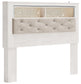 Altyra Queen Bookcase Headboard with Mirrored Dresser, Chest and 2 Nightstands