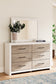 Charbitt Full Panel Bed with Mirrored Dresser, Chest and 2 Nightstands