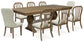 Sturlayne Dining Table and 8 Chairs with Storage