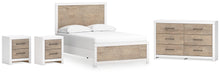 Load image into Gallery viewer, Charbitt Full Panel Bed with Dresser and 2 Nightstands
