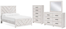Load image into Gallery viewer, Cayboni Full Panel Bed with Mirrored Dresser and Chest
