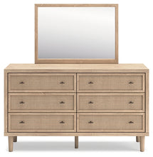 Load image into Gallery viewer, Cielden Full Upholstered Panel Bed with Mirrored Dresser, Chest and 2 Nightstands
