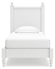 Load image into Gallery viewer, Mollviney Twin Panel Bed with Mirrored Dresser and Nightstand
