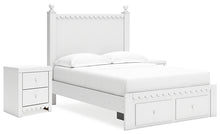 Load image into Gallery viewer, Mollviney Full Panel Storage Bed with 2 Nightstands
