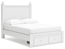 Load image into Gallery viewer, Mollviney Full Panel Storage Bed with Mirrored Dresser and Nightstand
