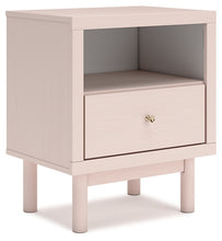 Load image into Gallery viewer, Wistenpine Twin Upholstered Panel Bed with Nightstand
