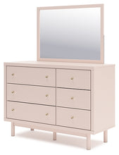 Load image into Gallery viewer, Wistenpine Full Upholstered Panel Bed with Mirrored Dresser, Chest and 2 Nightstands
