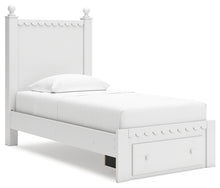 Load image into Gallery viewer, Mollviney Twin Panel Storage Bed with Mirrored Dresser, Chest and 2 Nightstands
