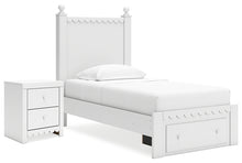 Load image into Gallery viewer, Mollviney Twin Panel Storage Bed with 2 Nightstands
