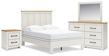 Load image into Gallery viewer, Linnocreek Full Panel Bed with Mirrored Dresser and Nightstand
