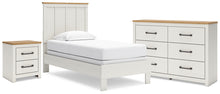 Load image into Gallery viewer, Linnocreek Twin Panel Bed with Dresser and 2 Nightstands
