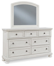 Load image into Gallery viewer, Robbinsdale King Panel Bed with Mirrored Dresser and Chest
