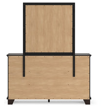 Load image into Gallery viewer, Covetown Full Panel Bed with Mirrored Dresser and Chest
