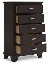 Load image into Gallery viewer, Covetown Full Panel Bed with Mirrored Dresser and Chest
