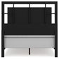 Covetown Full Panel Bed with Mirrored Dresser and Chest