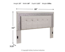 Load image into Gallery viewer, Zyniden King Upholstered Panel Headboard with Dresser
