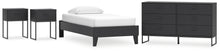 Load image into Gallery viewer, Socalle Twin Platform Bed with Dresser and 2 Nightstands
