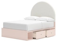 Load image into Gallery viewer, Wistenpine Full Upholstered Panel Bed with Storage
