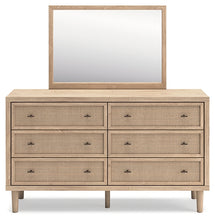 Load image into Gallery viewer, Cielden Full Upholstered Panel Bed with Mirrored Dresser, Chest and Nightstand
