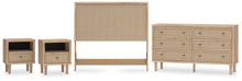 Load image into Gallery viewer, Cielden Full Upholstered Panel Bed with Dresser and 2 Nightstands
