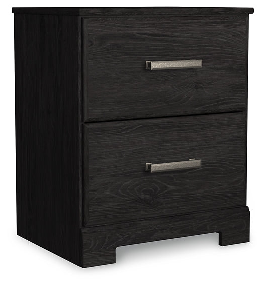 Belachime Full Panel Bed with 2 Nightstands