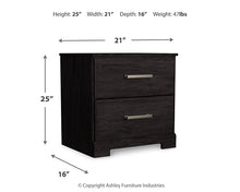 Load image into Gallery viewer, Belachime Twin Panel Bed with Nightstand
