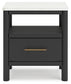 Cadmori Full Upholstered Bed with Mirrored Dresser, Chest and 2 Nightstands