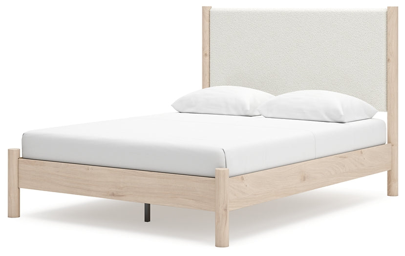 Cadmori Queen Upholstered Panel Bed with Dresser