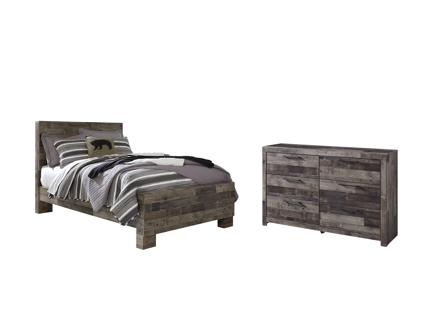 Derekson Full Panel Bed with Dresser