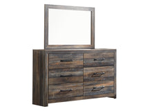 Load image into Gallery viewer, Drystan King/California King Bookcase Headboard with Mirrored Dresser and Chest
