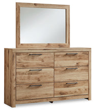 Load image into Gallery viewer, Hyanna Twin Panel Bed with Mirrored Dresser and 2 Nightstands
