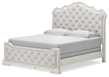 Load image into Gallery viewer, Arlendyne California King Upholstered Bed with Mirrored Dresser and Chest
