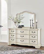 Load image into Gallery viewer, Arlendyne California King Upholstered Bed with Mirrored Dresser and Chest
